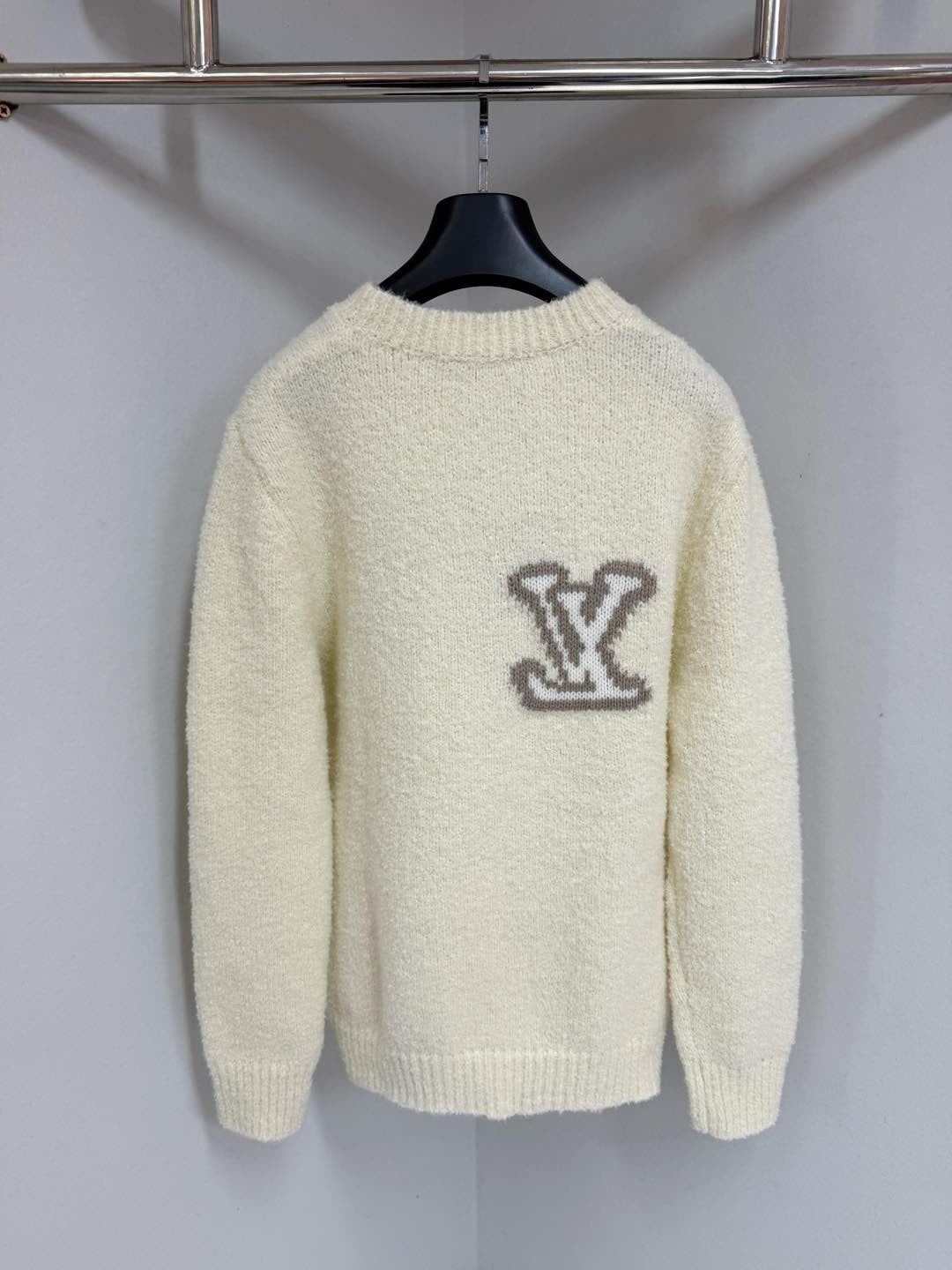 Pull col rond intarsia  lv