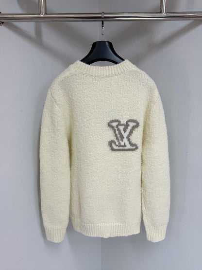 Pull col rond intarsia  lv