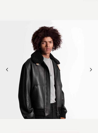 Veste Lv FULL CUIR LEATHER VRAI LEATHER BLACK