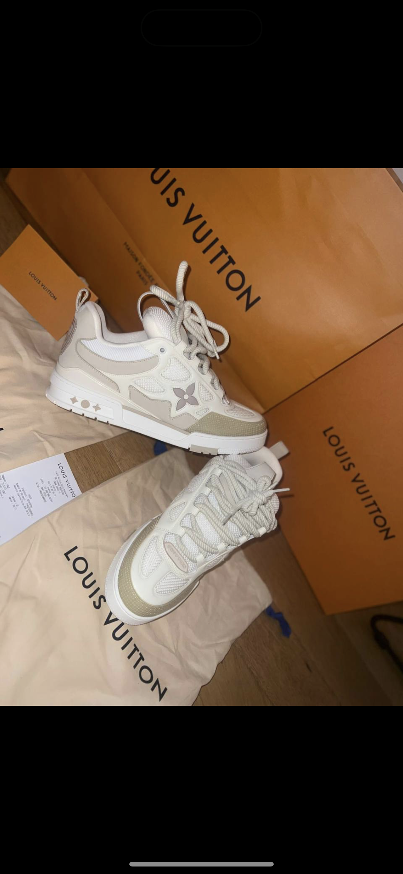 Sneakers Lv Skate BEIGE  facture 10/10 modèle pousse