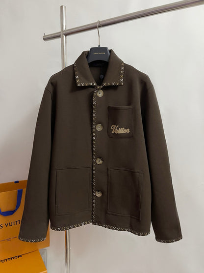 Blouson workwear brodé en coton