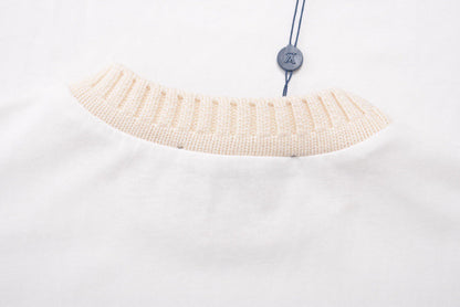 LV x NGO white embroidered funnel neck t-shirt