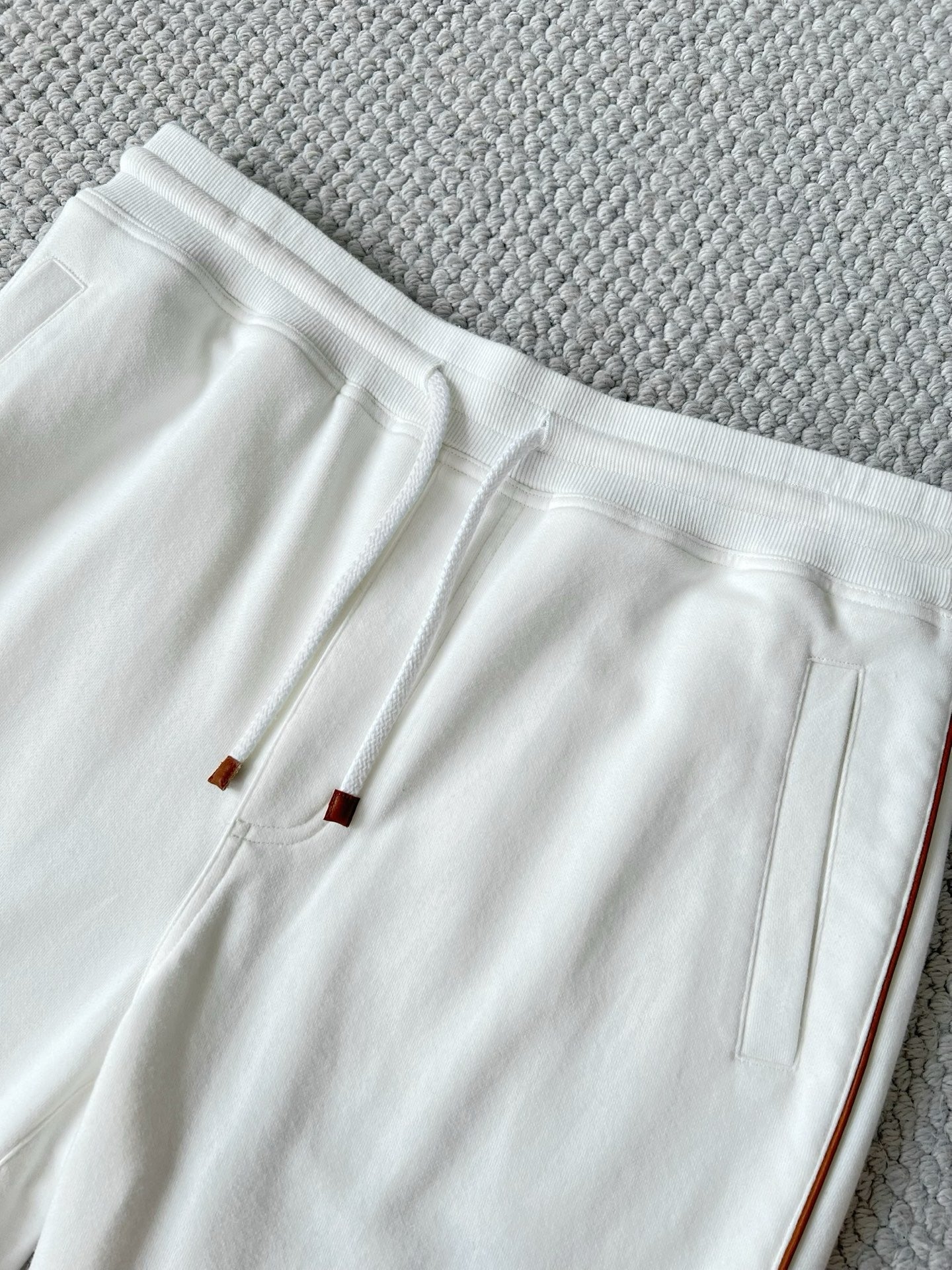 BRUNELLO CUCI Techno Cotton Zip-up Hoodie In White