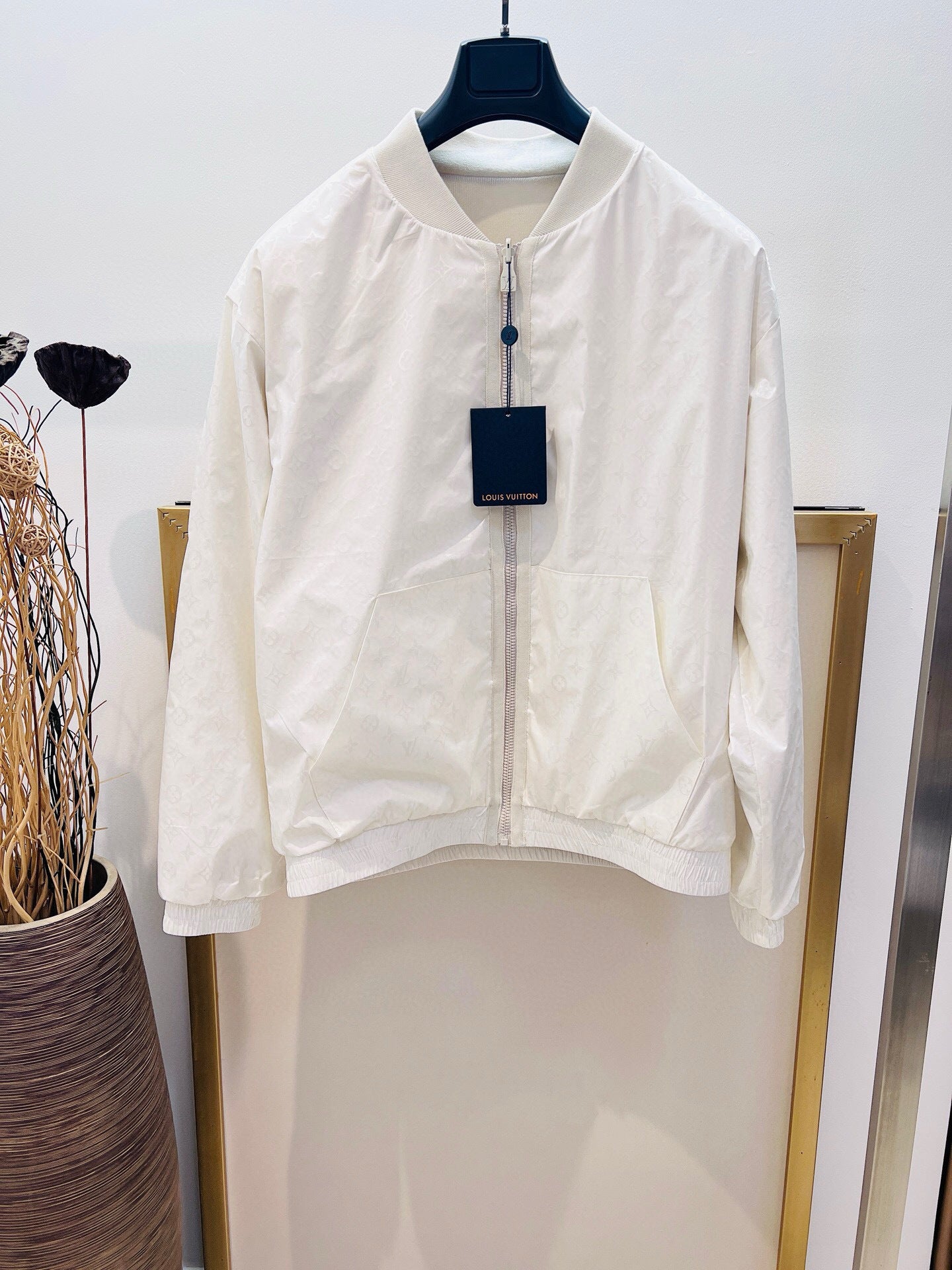 Bomber léger réversible Monogram blanc lv