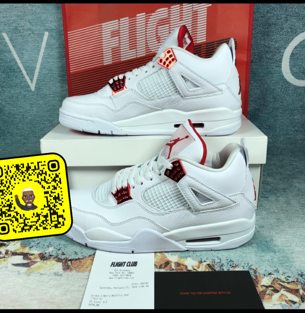 Aj4 Metalic Red 1:1 STOCK X AUTHENTICATION ✔️