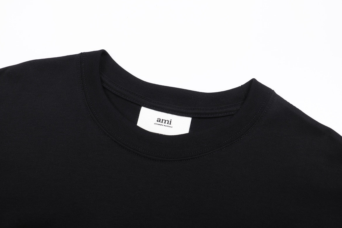 T-shirt noir à logo ami de cœur noir