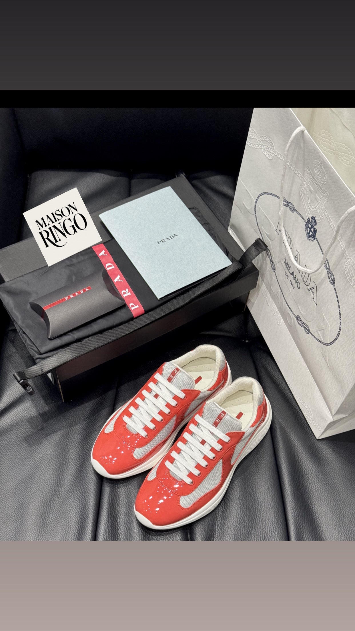 Sneakers Prd America ´ s Cup  Corail  tissu bike lisse 10/10 V3S