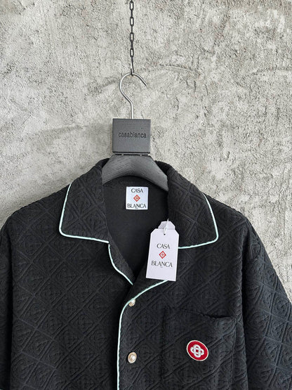 Chemise Casa  - MONOGRAM JACQUARD TOWELLING SHORT SLEEVE SHIRT