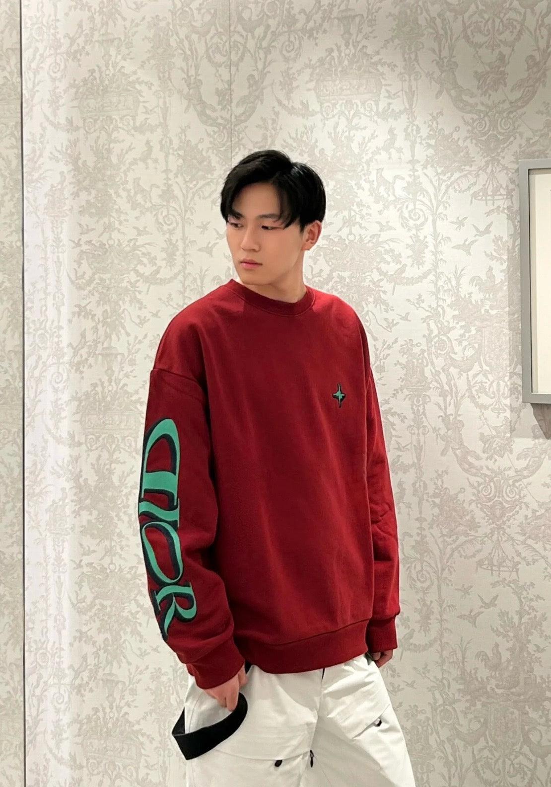 Sweatshirt CD AND LEWIS HAMILTON molleton de coton rouge