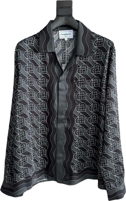 Casa B black silk shirt/pants
