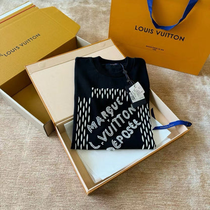 Embroidered signature cotton T-shirt