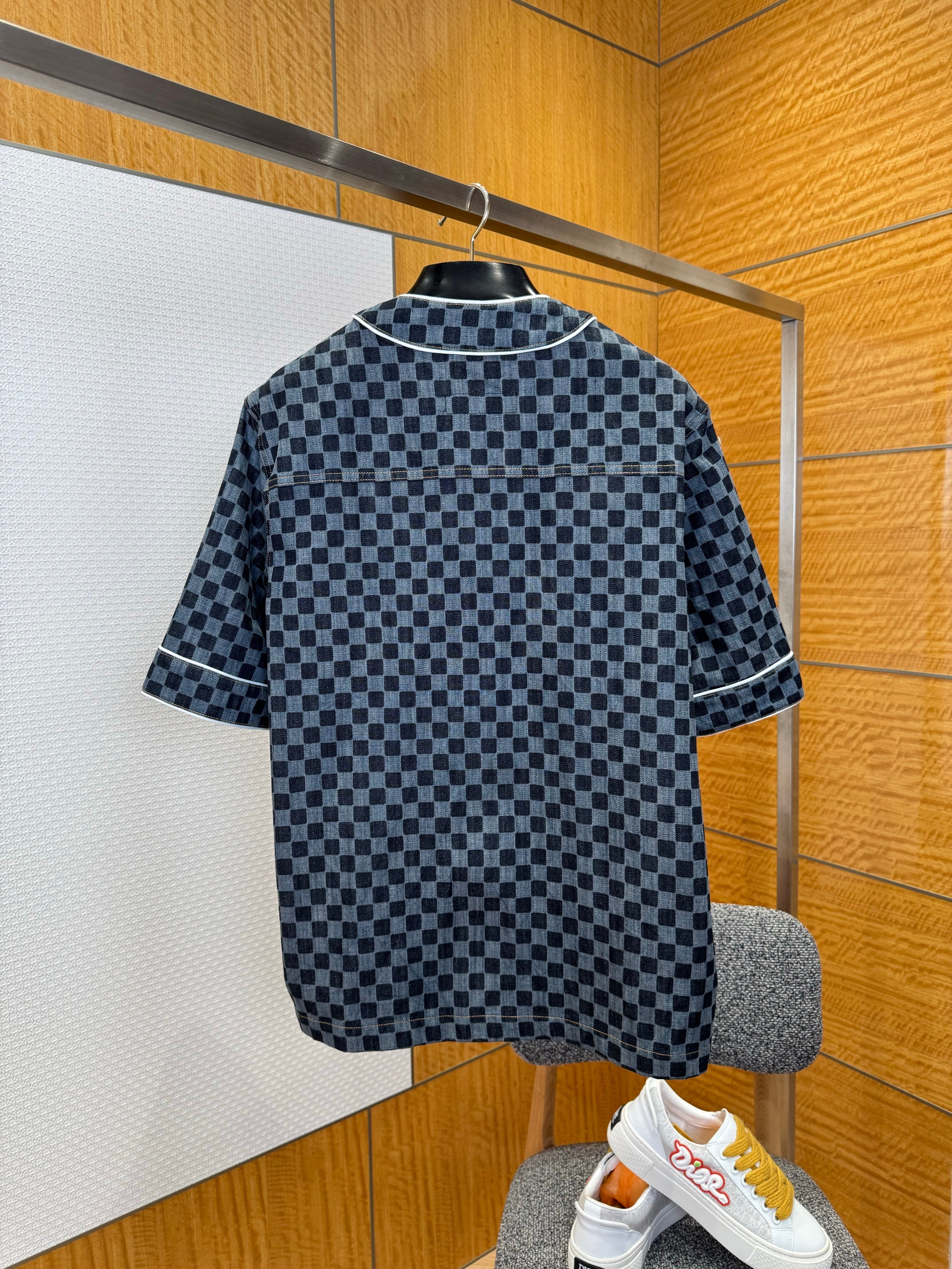 Maillot de baseball Damier en denim lv