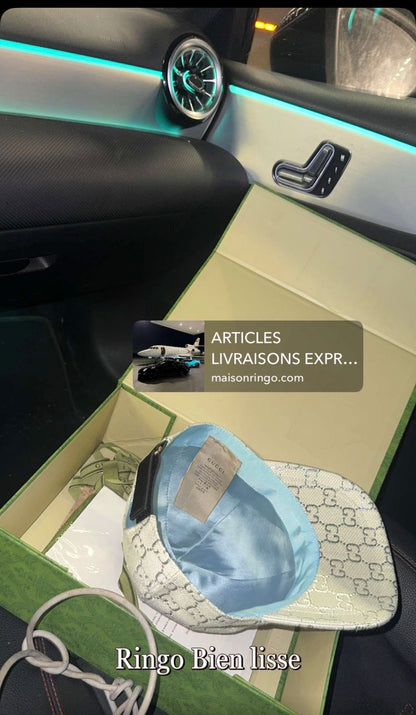 Casquette Gg brillante intérieur blue Sky 📦🚚⚡️