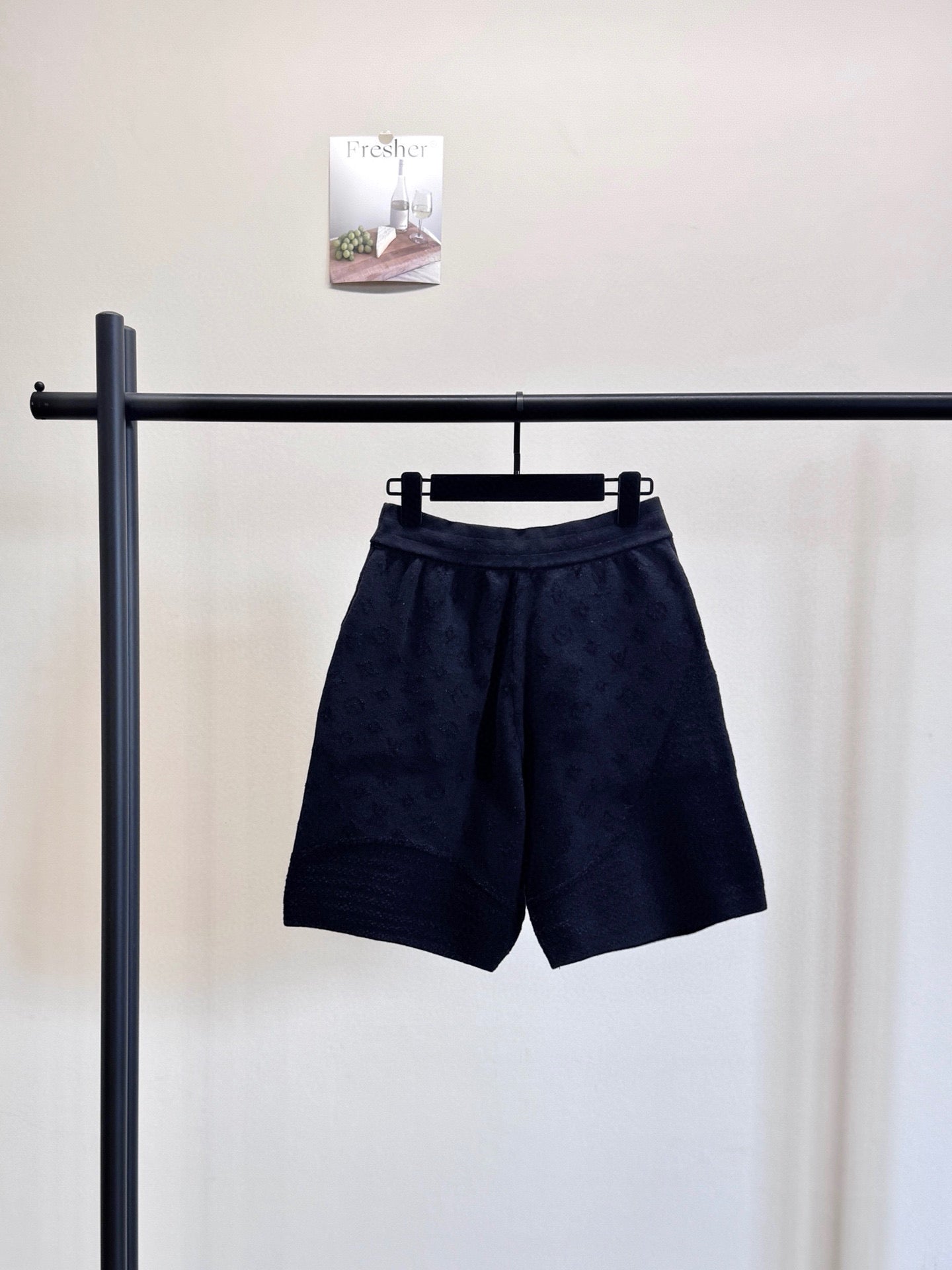 Short en maille à motif jacquard