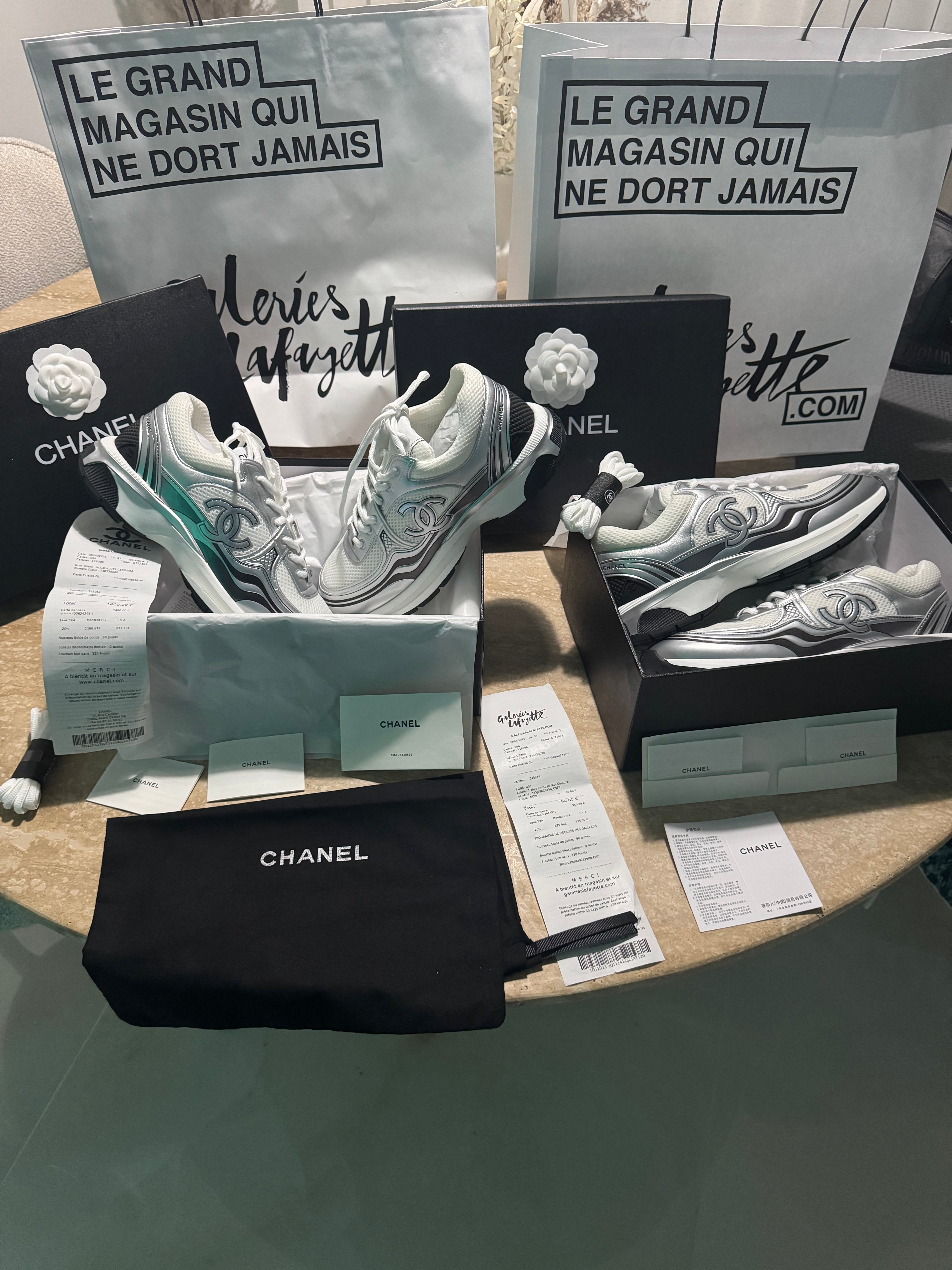 Sneakers Chanl ( EXCLU ) packaging complet facture 10/10