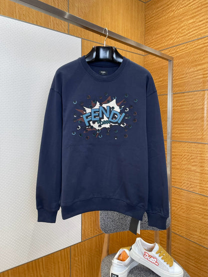 Sweat shirt FF coton bleu