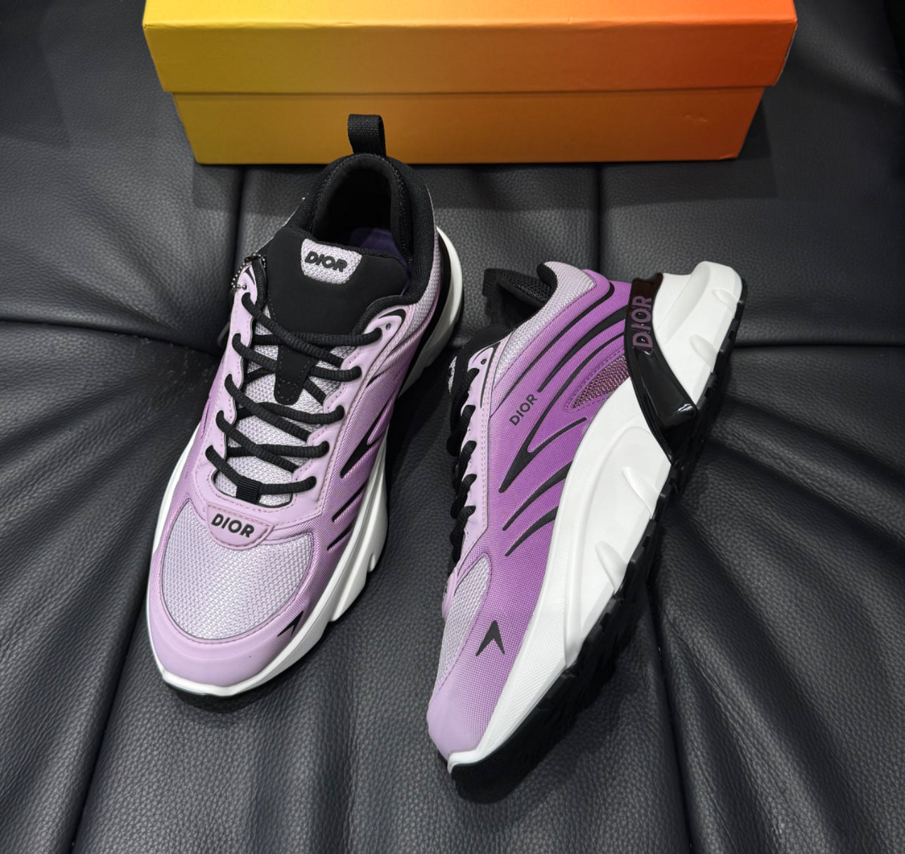 Sneaker B44 Blade Maille technique blanche  et tissu technique violet dégradé 😈