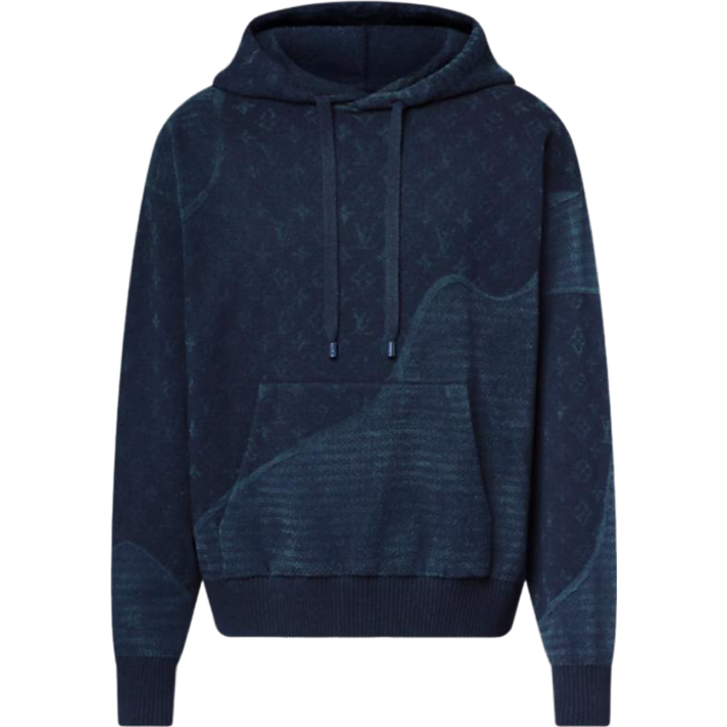 Sweat Jacquard Lv bleu nuit