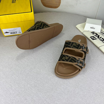 FND Feel Sandales en tissu FF marron