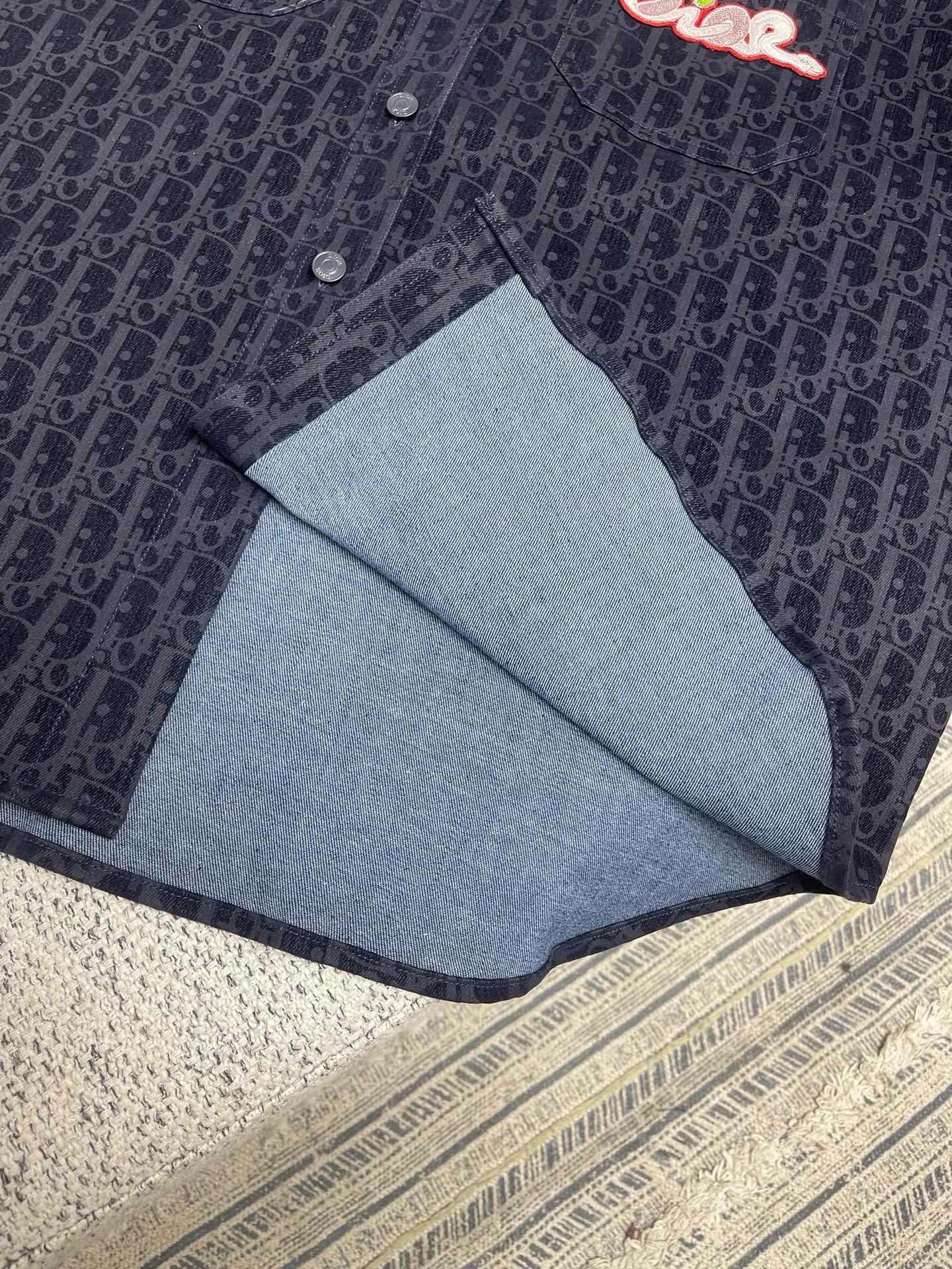 Surchemise CD AND KAWS Denim de coton mélangé bleu 10/10