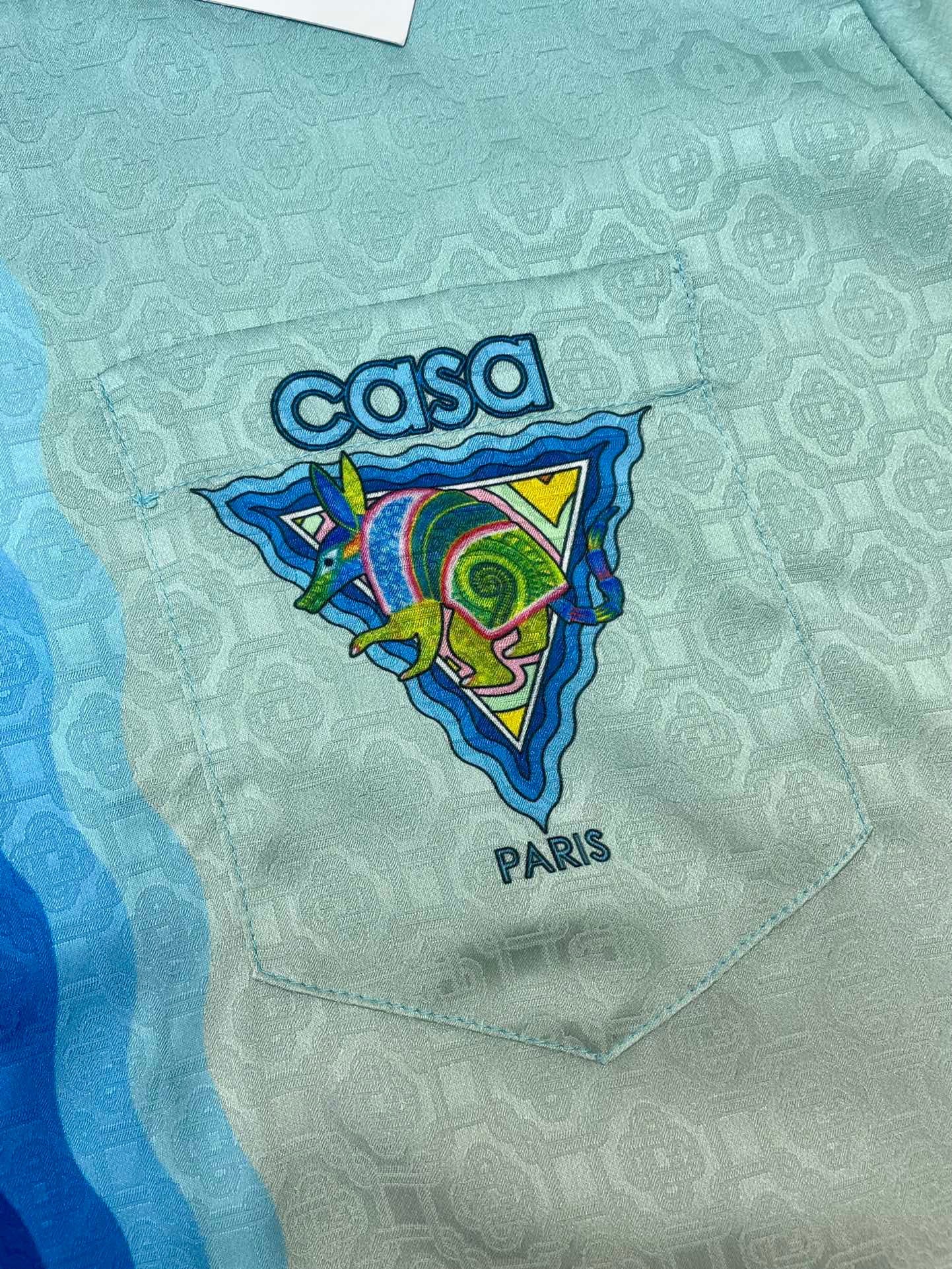 Chemise casa Bleu azur