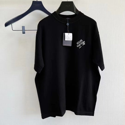 Haut en coton à manches courtes et col rond lv + sac