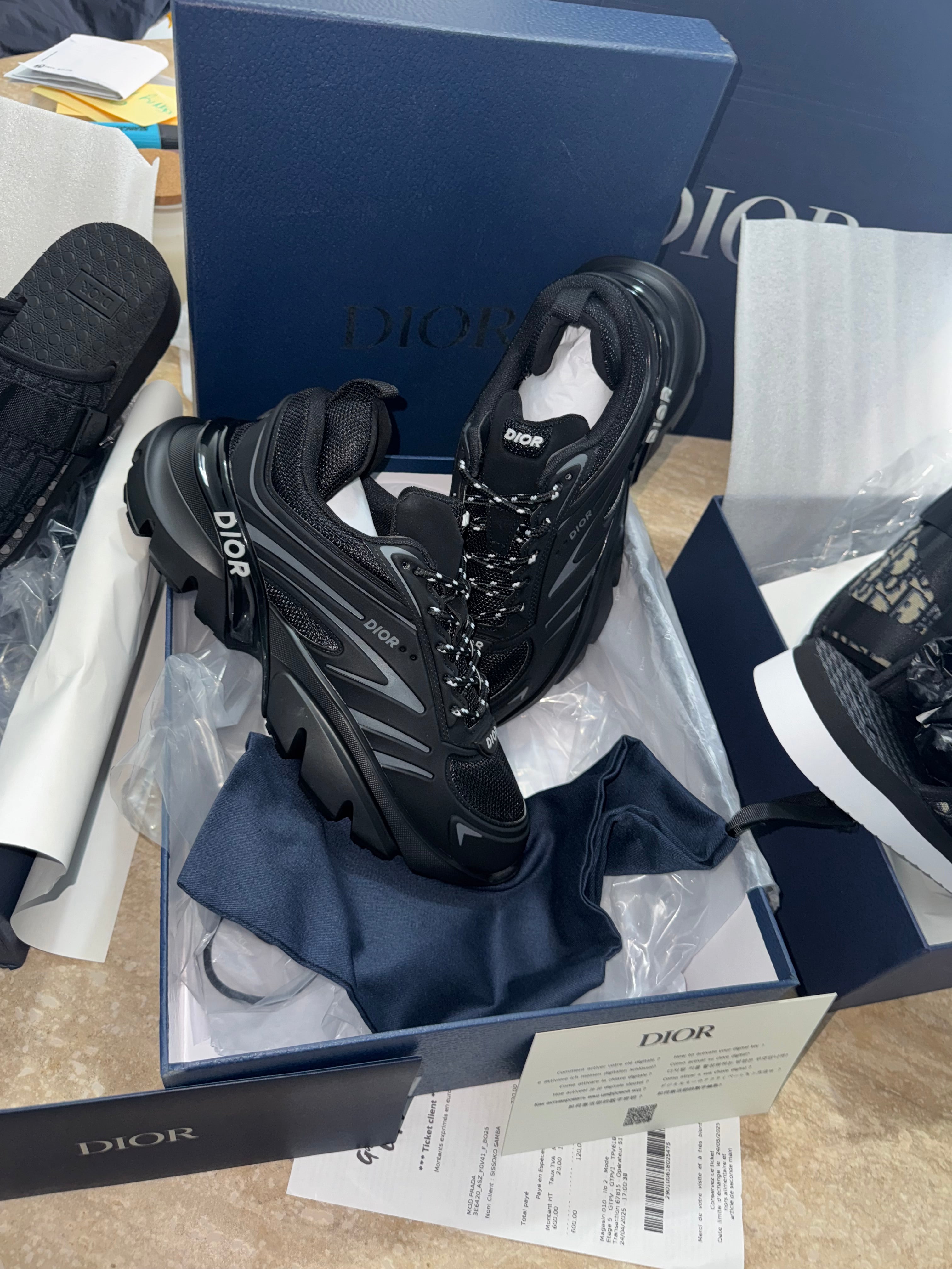 Sneaker B44 Blade Maille technique noire et tissu technique noir