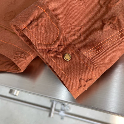 Veste en jean marron lv monogram 10/10