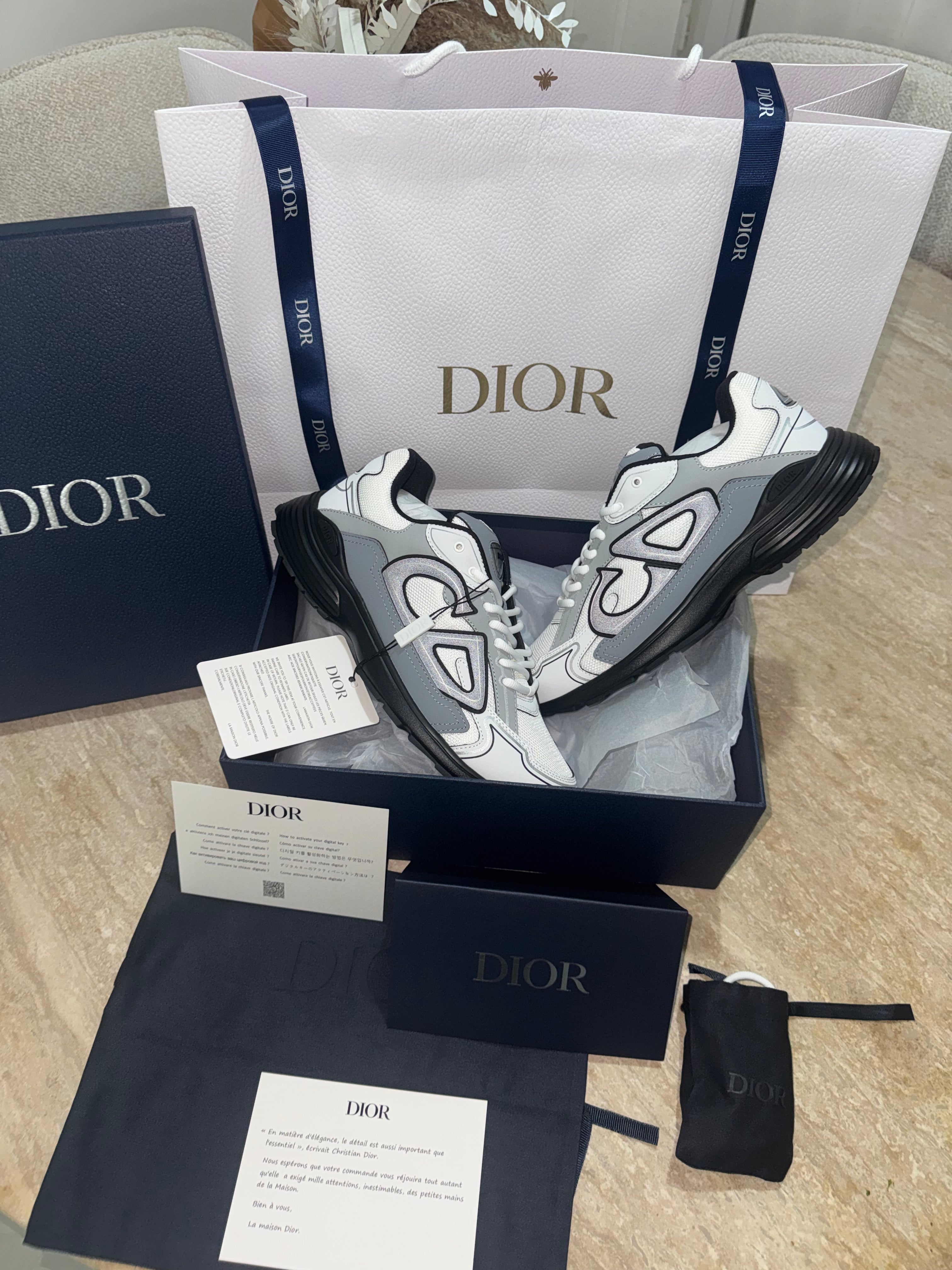 SNEAKERS B30 V3S 2025 💡 VERSION BIEN LISSE Sneaker B30 Countdown Maille technique blanc grisé tissu technique FACTURE PACKAGING COMPLET MODÈLE POUSSÉ