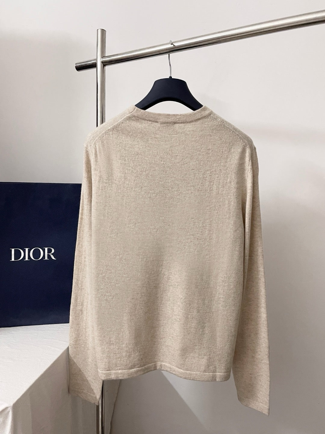 CD Charm Jersey De Laine Et Cachemire Beige