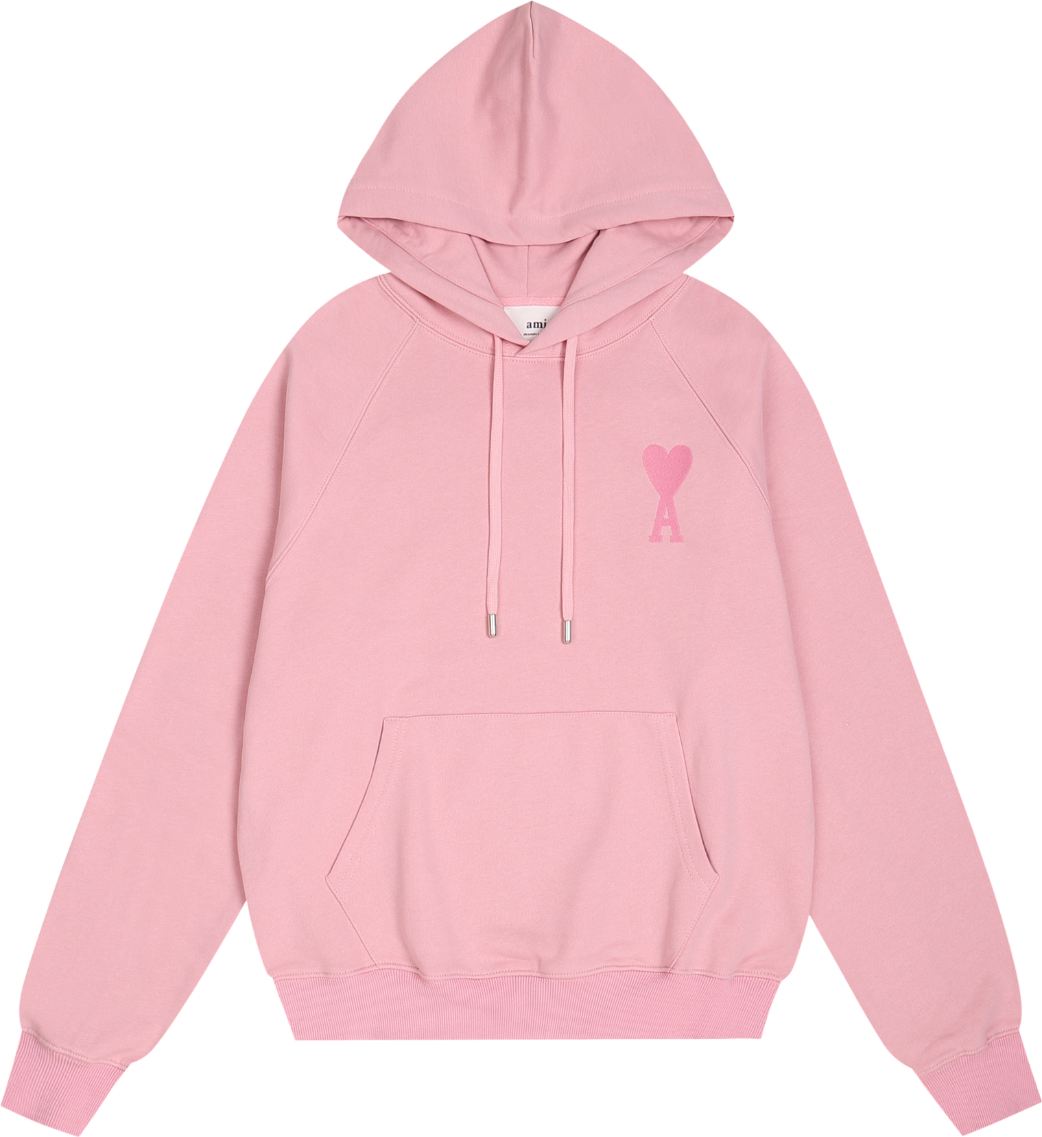 Sweat rose à petit logo ami de cœur rose