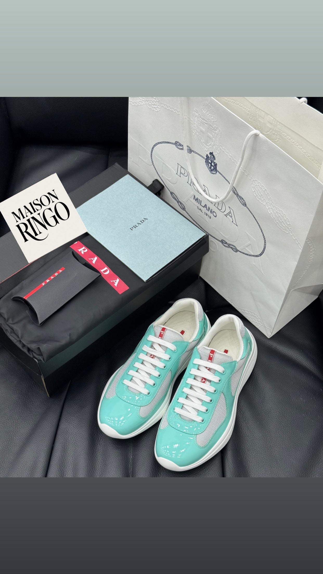 Sneakers Prd America ´ s Cup  Vert Jade  tissu bike lisse 10/10 V3S