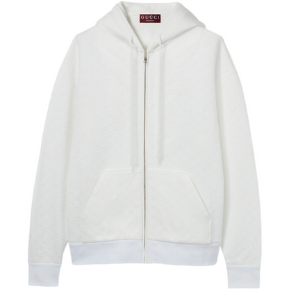 Veste zippée en jersey technique GG en relief