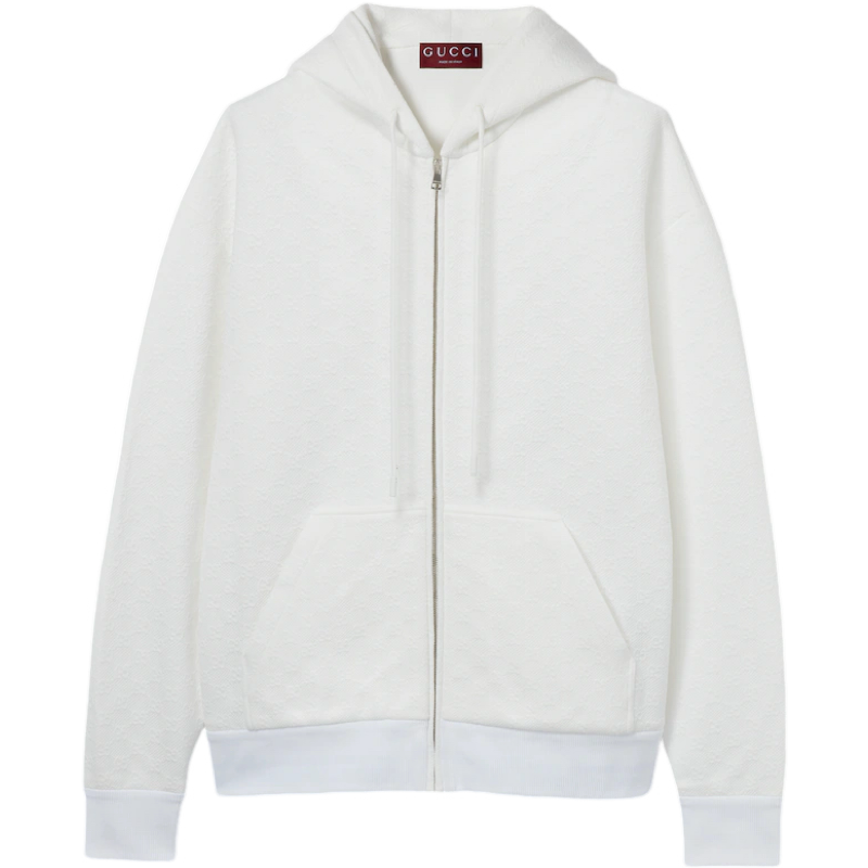Veste zippée en jersey technique GG en relief