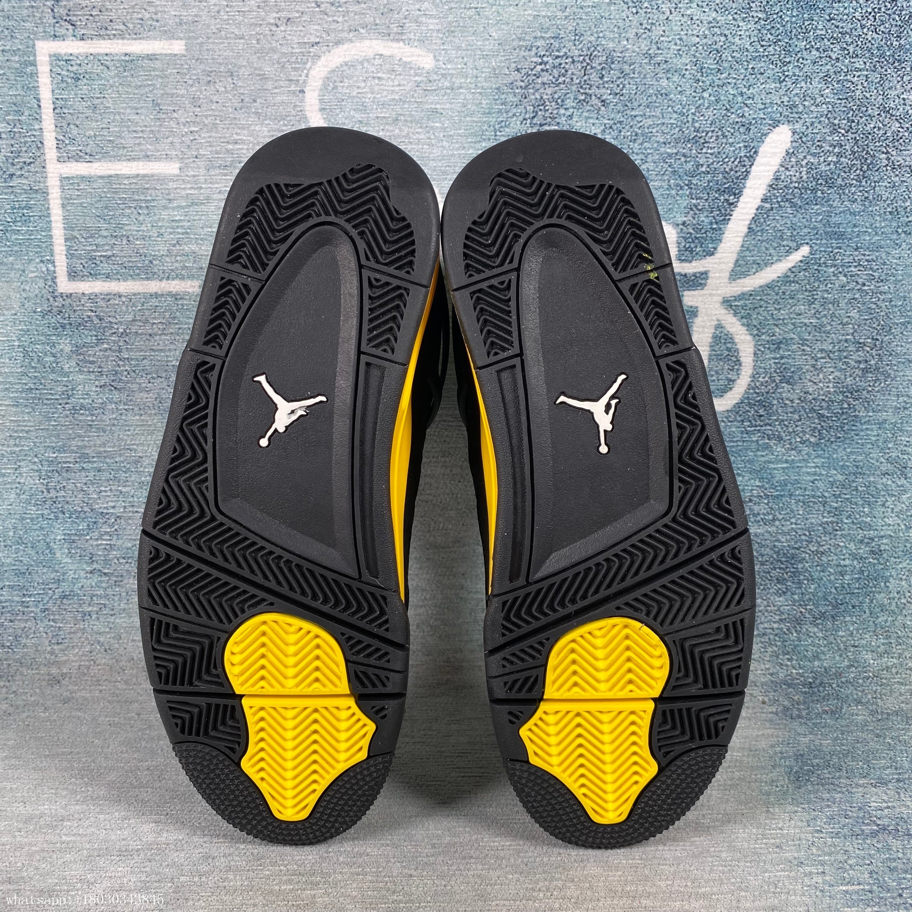 AJ4 Jordan 4 Retro black yellow 1:1 STOCK