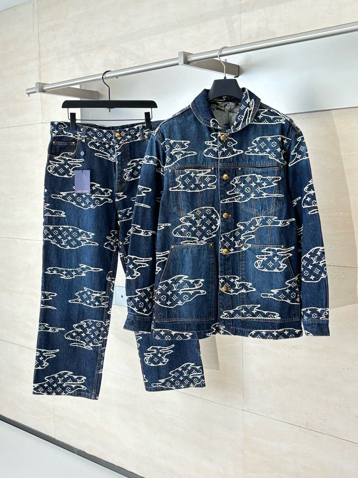 Blouson workwear Monogram en denim Lv