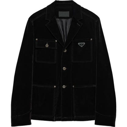 Prda Velvet Denim blouson