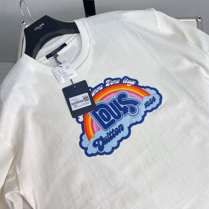Tee-shirt  Lv Rainbow Printed T-shirt