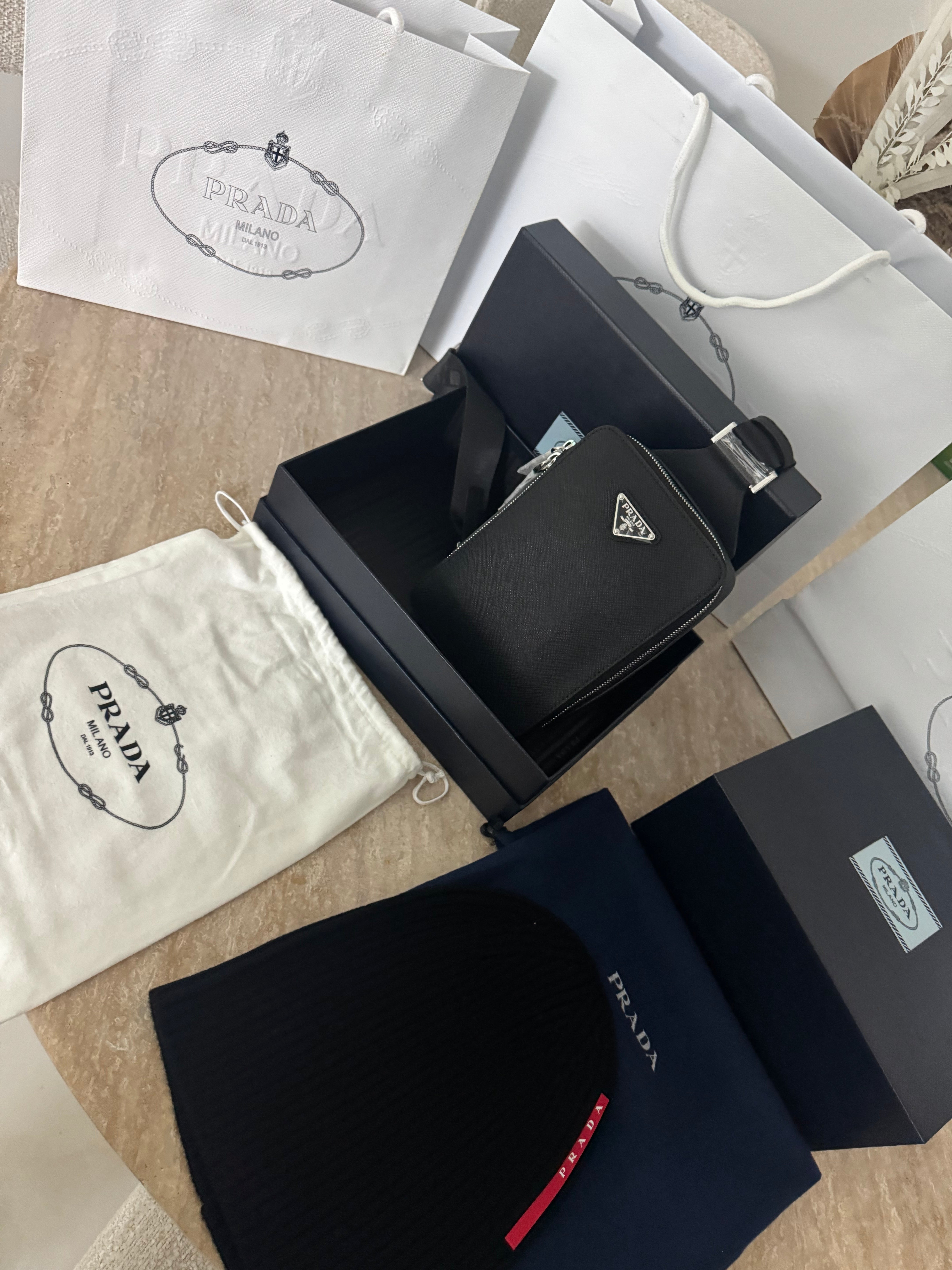 Sacoche Prd Brique Saffiano 10/10 📦🚚⚡️