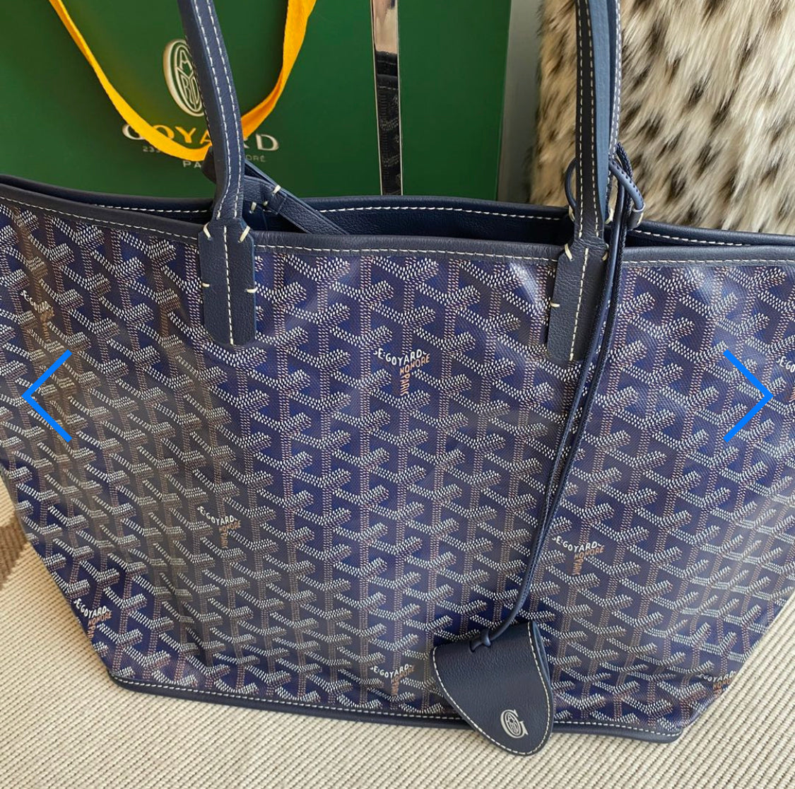Sac saint louis  blue navy facture