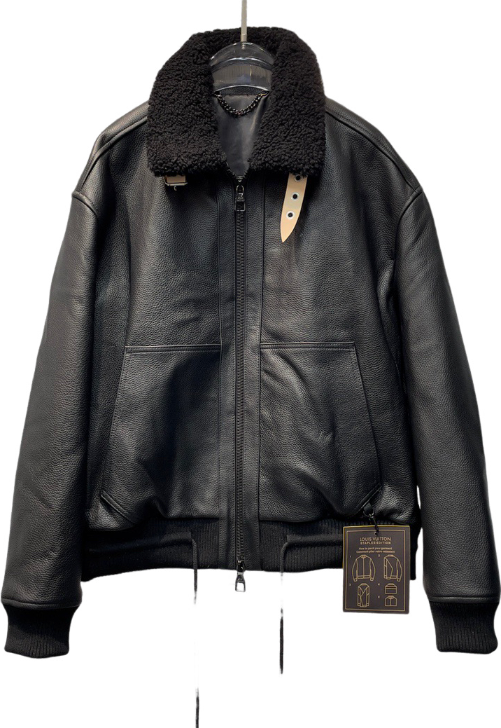 Veste Lv FULL CUIR LEATHER VRAI LEATHER BLACK