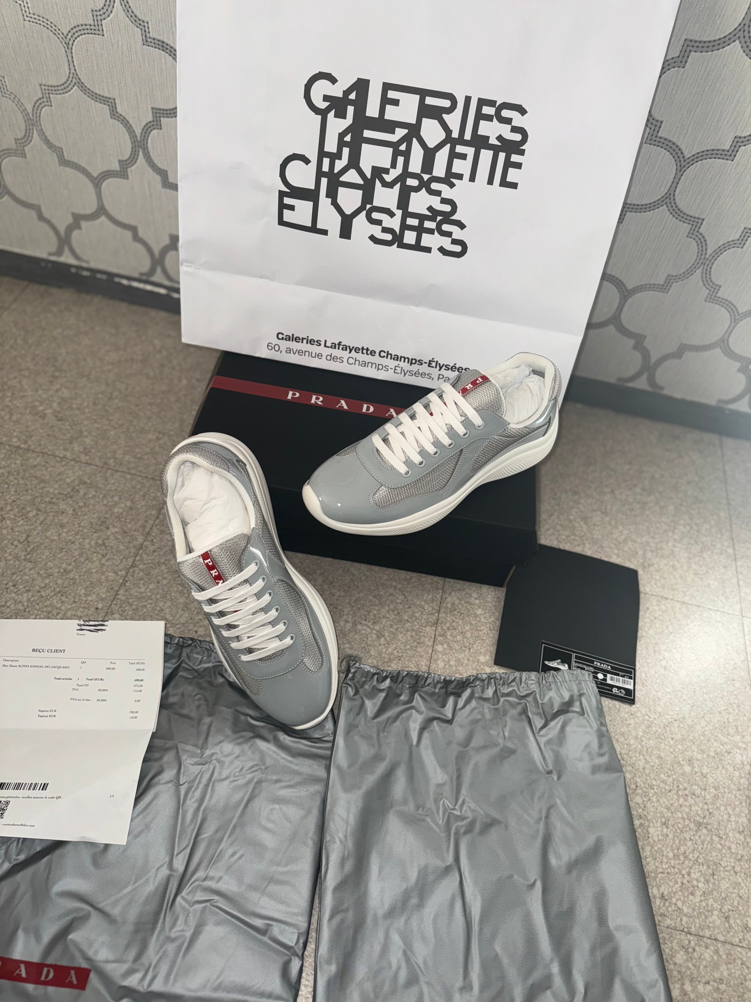Sneakers Prd America ´ s Cup  tissu bike lisse grey