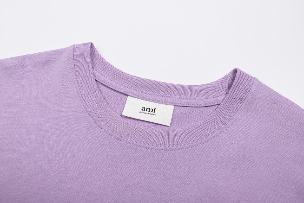 T-shirt vert à logo ami de cœur violet