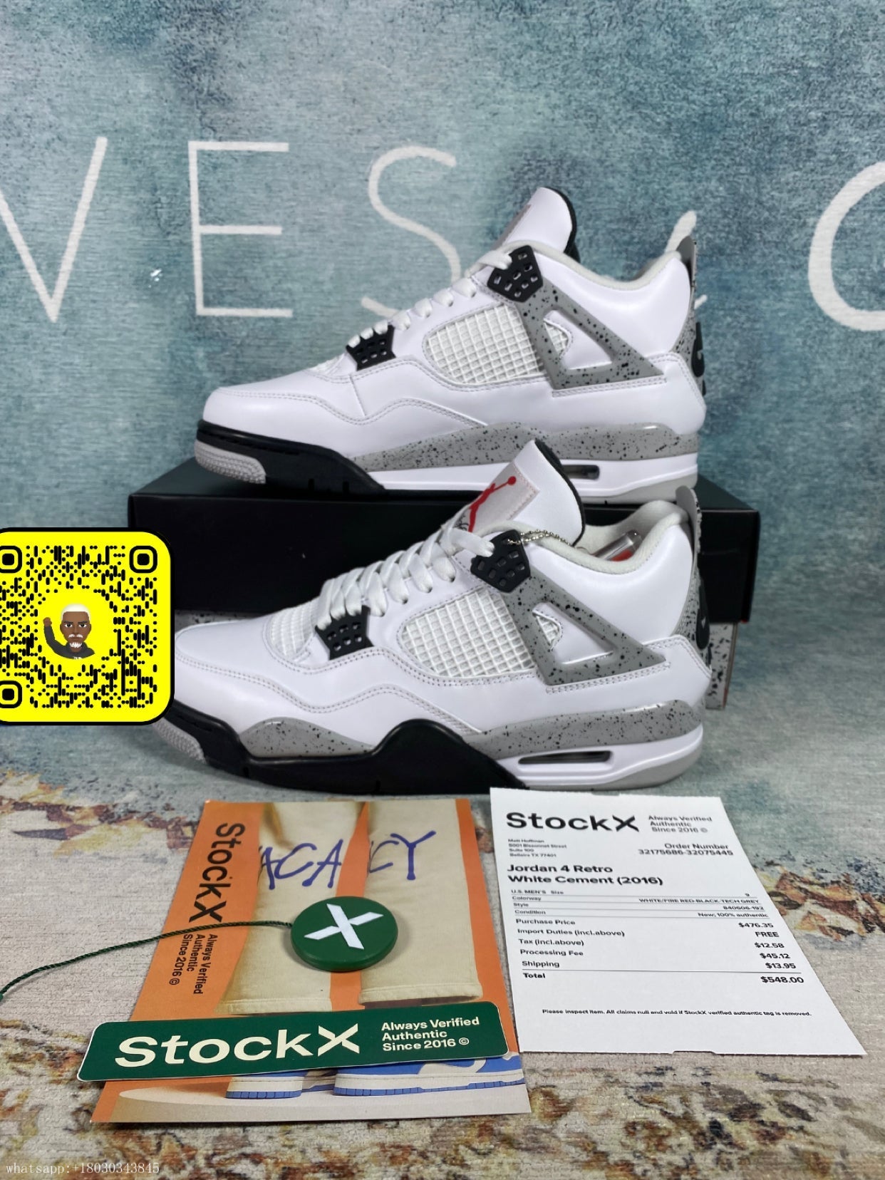 AJ4 Jordan 4 Retro White Cement (2016 1:1 STOCK