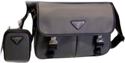 Graue PRD-Tasche. Große Rechnung