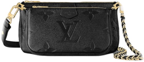 Black multi-pocket invoice bag