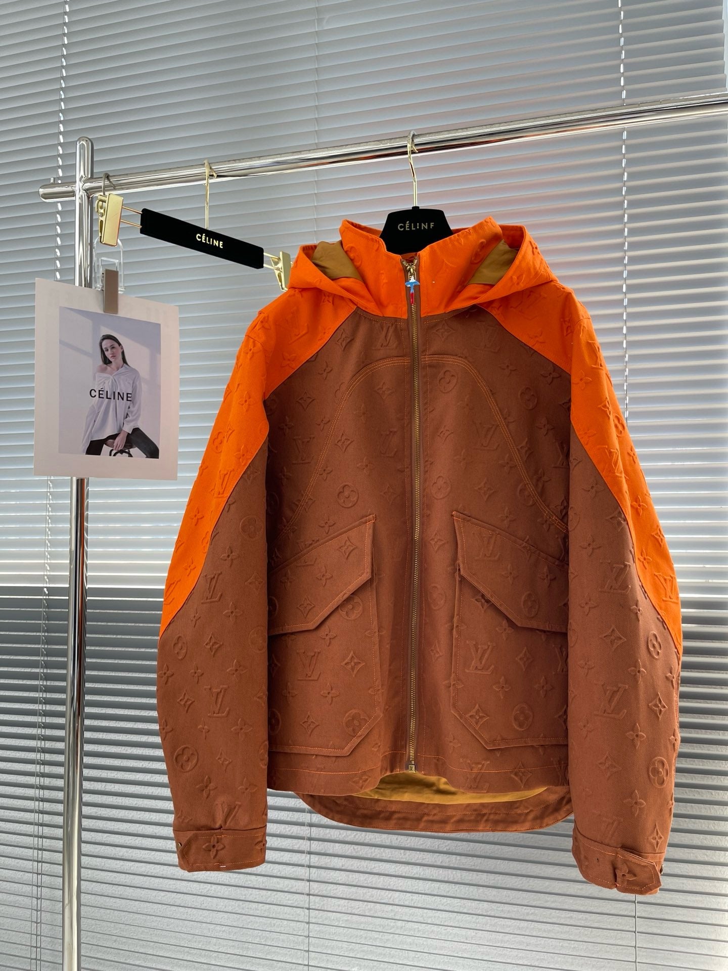Veste en jean marron lv monogram 10/10