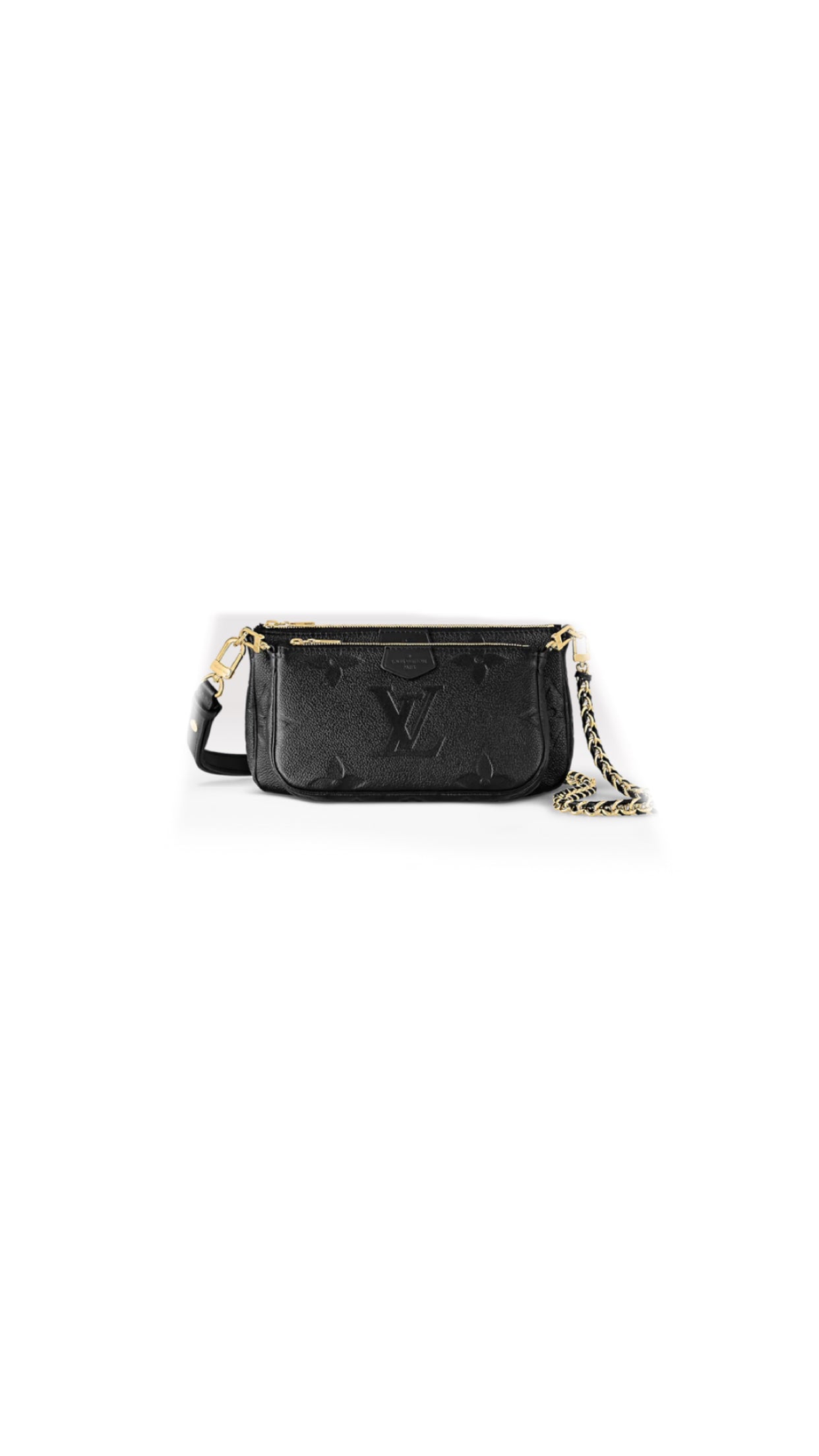 Black multi-pocket invoice bag