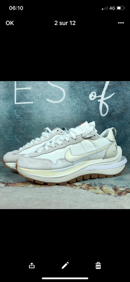 Sacai white vapporwaffle Flight club Authentification ✔️Facture