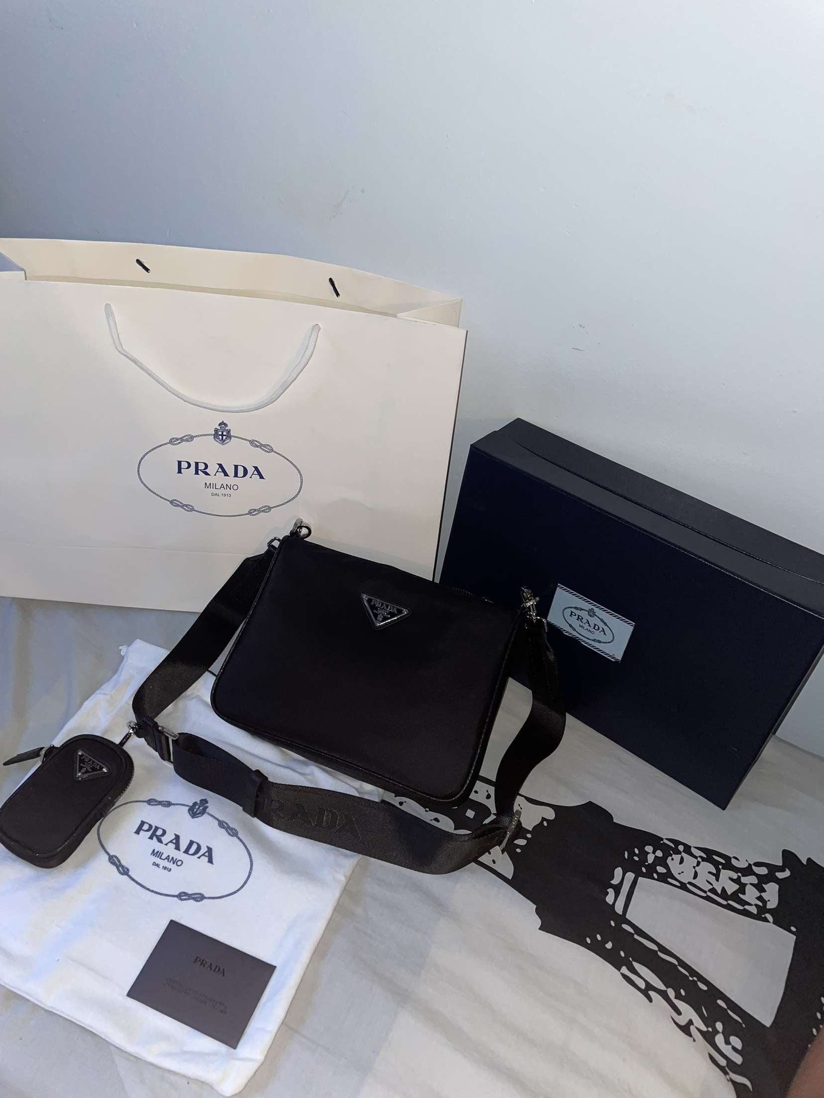 Black nylon PRD bag invoice